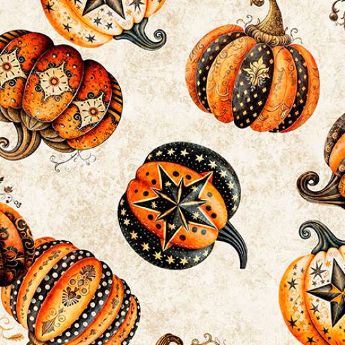 Jeepers Creepers Decorative Pumpkin Toss - Cream