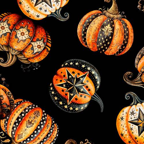 Jeepers Creepers Decorative Pumpkin Toss - Black