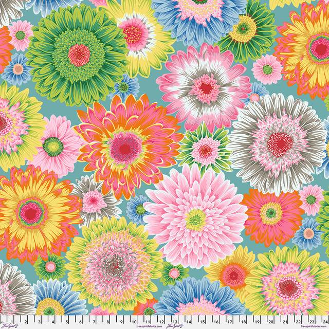 Kaffe Fassett Collective: August 2026 Gerbera Daisies - Pastel