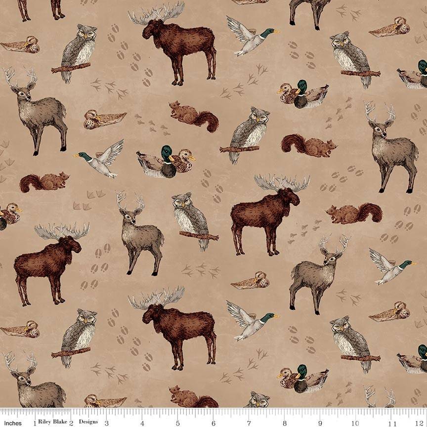 Whispering Pines Animal Toss - Tan