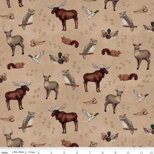 Whispering Pines Animal Toss - Tan