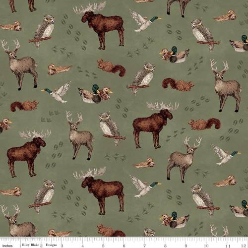Whispering Pines Animal Toss- Green