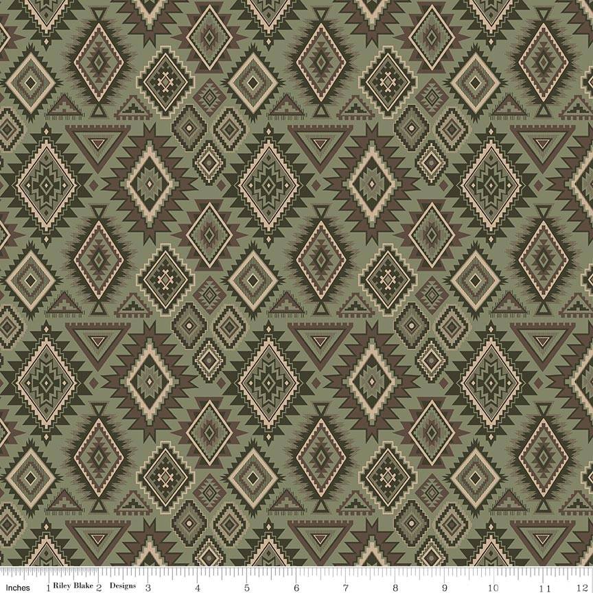 Whispering Pines Geometric - Green