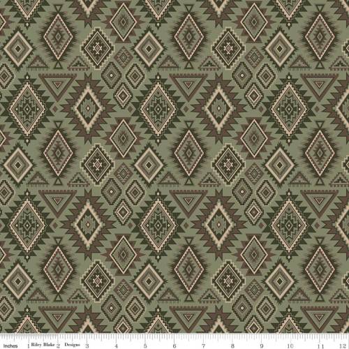 Whispering Pines Geometric - Green