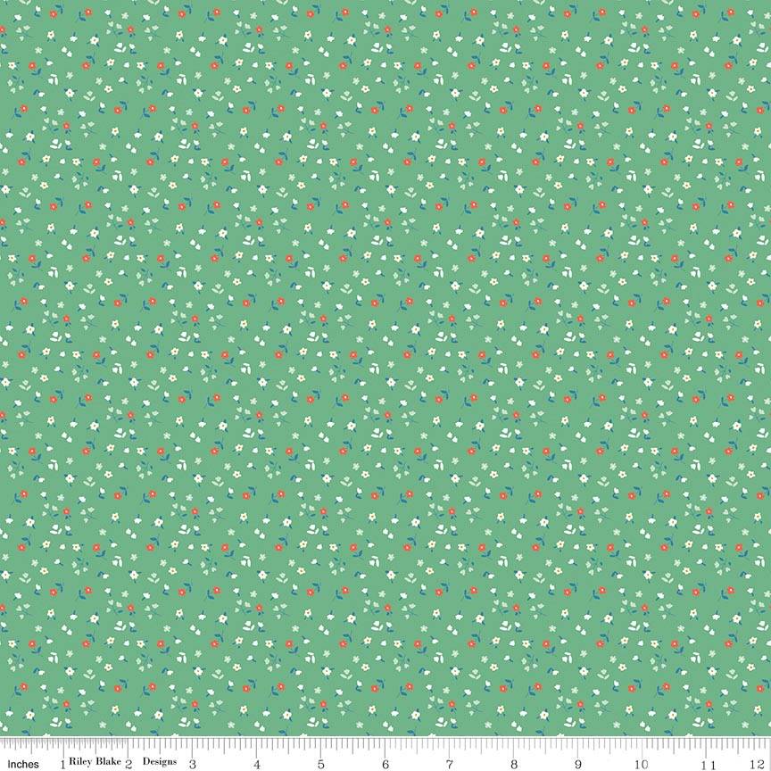 Cotton Nook Flowers - Green