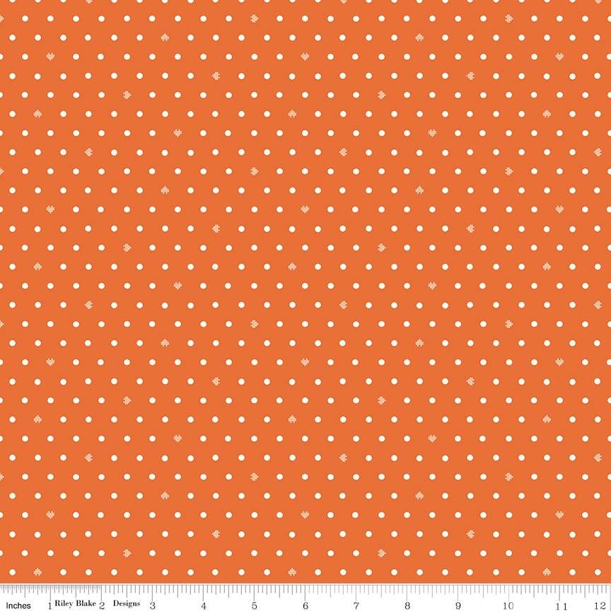 Cotton Nook Dots - Orange
