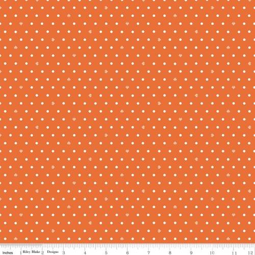 Cotton Nook Dots - Orange