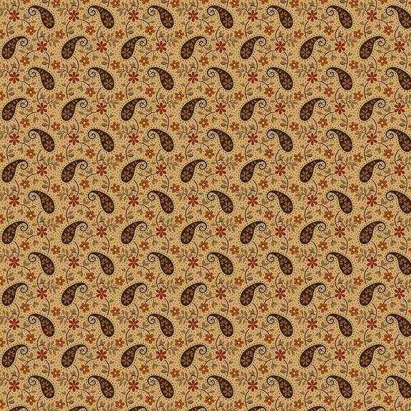 Midnight Cheddar Paisley Parade - Beige
