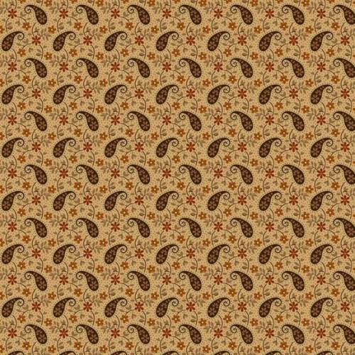 Midnight Cheddar Paisley Parade - Beige