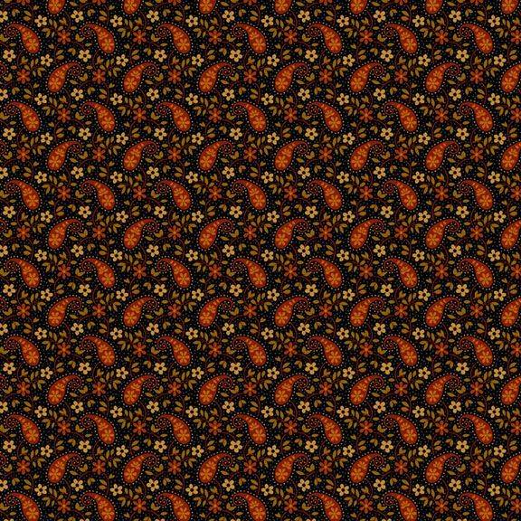 Midnight Cheddar Paisley Parade - Black