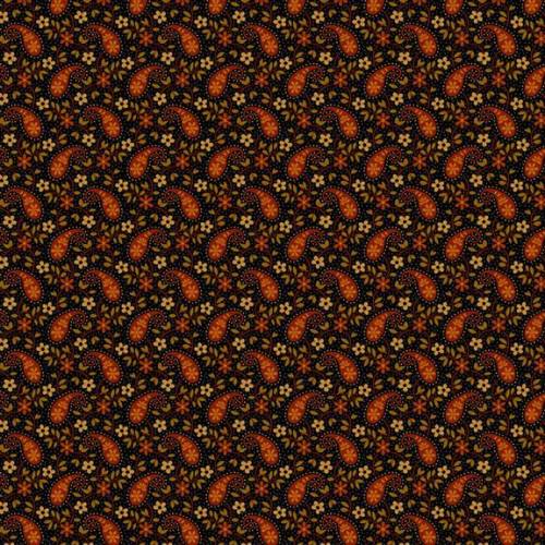 Midnight Cheddar Paisley Parade - Black