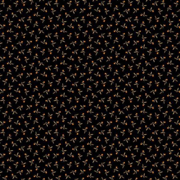 Midnight Cheddar Dot Leaf - Black