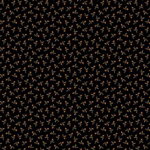 Midnight Cheddar Dot Leaf - Black