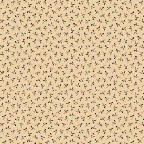 Midnight Cheddar Dot Leaf - Cream