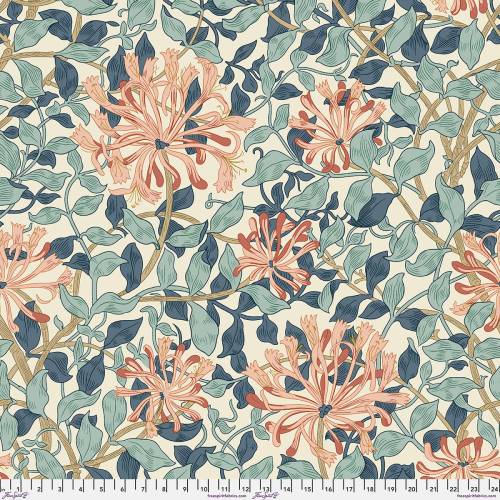 William Morris 108 Honeysuckle - Aqua