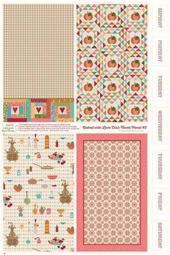 Baked With Love Home Dec Dish Towel Panel #2 - 36" x 54"