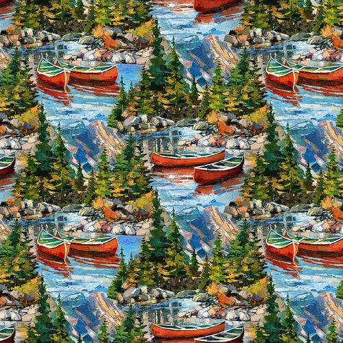 Canoe Lake Scenic - Blue/Multi