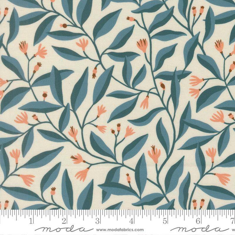 Feather and Forest Bloom Foilage Sprouts - Azure