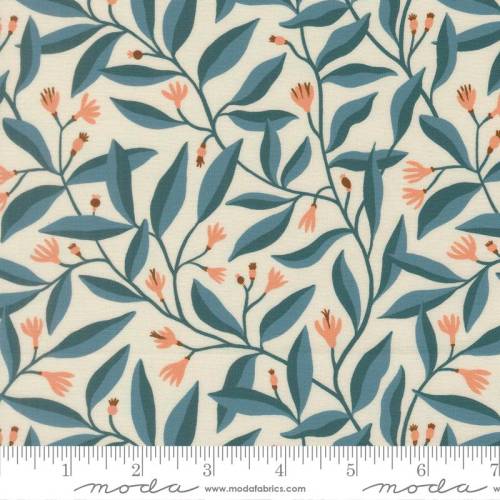 Feather and Forest Bloom Foilage Sprouts - Azure