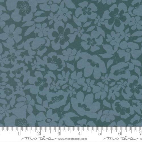 Feather and Forest Bloom Floral Fusion - Azure