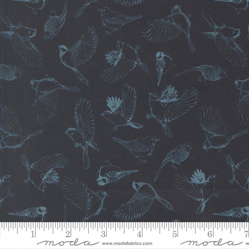 Feather and Forest Bloom Flock of Feathers - Midnight