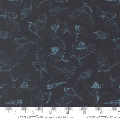Feather and Forest Bloom Flock of Feathers - Midnight