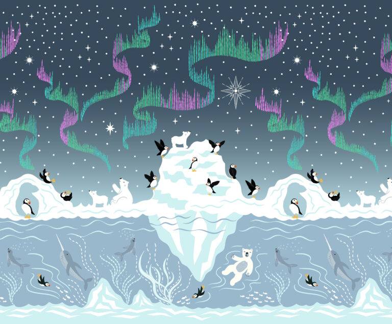 Where The Sky Dances Double Edge Border (with Pearl)