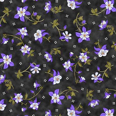 Mountains Are Calling Columbines - Charcoal