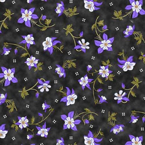 Mountains Are Calling Columbines - Charcoal