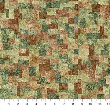 Organics - Stonehenge Squares - Dark Green/Multi