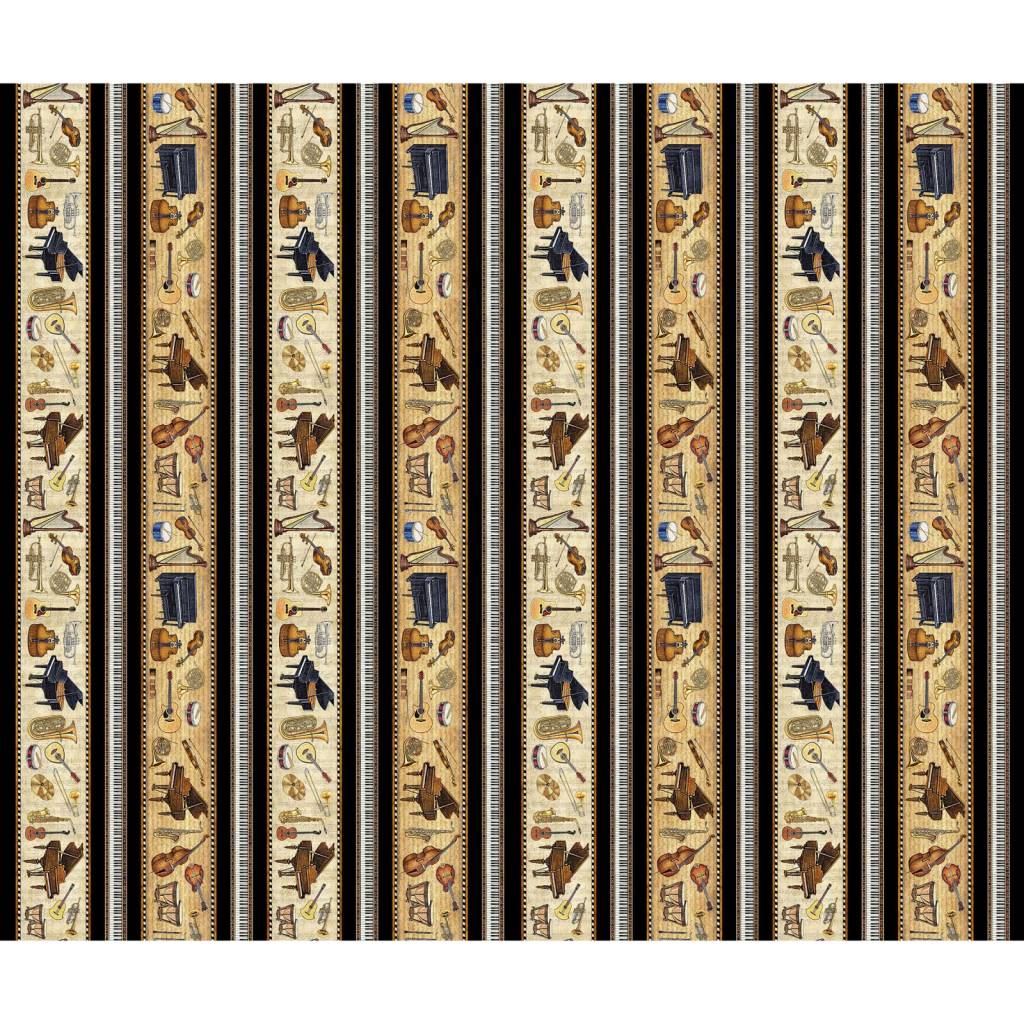 Vivace Musical Border Stripe - Tan