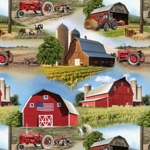 Farmall Farm Scenery - Red/Multi