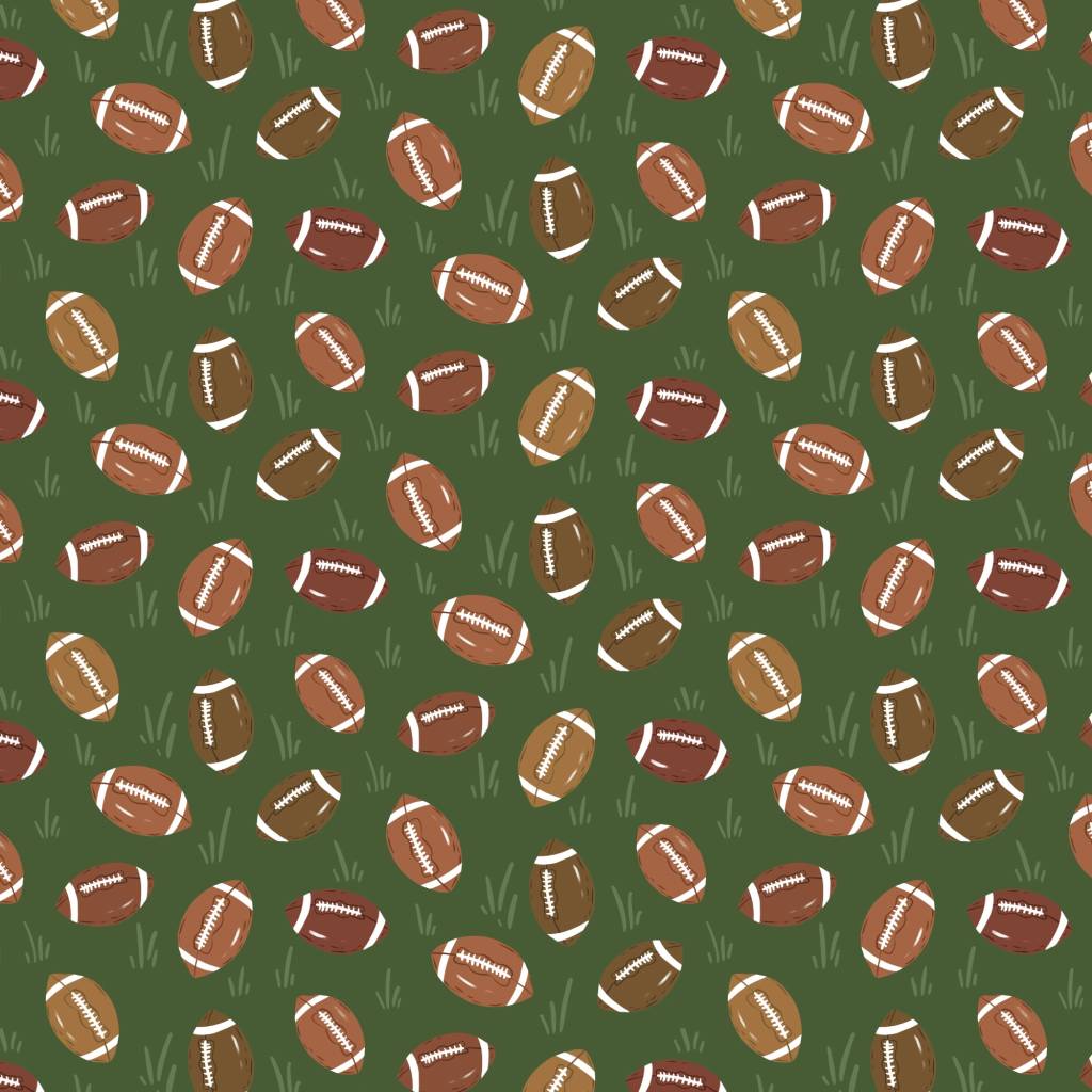 Touchdowns & Tailwags Pass The Pigskin - Green/Brown