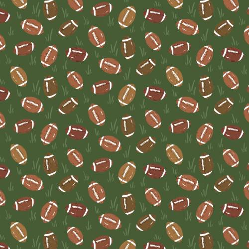 Touchdowns & Tailwags Pass The Pigskin - Green/Brown