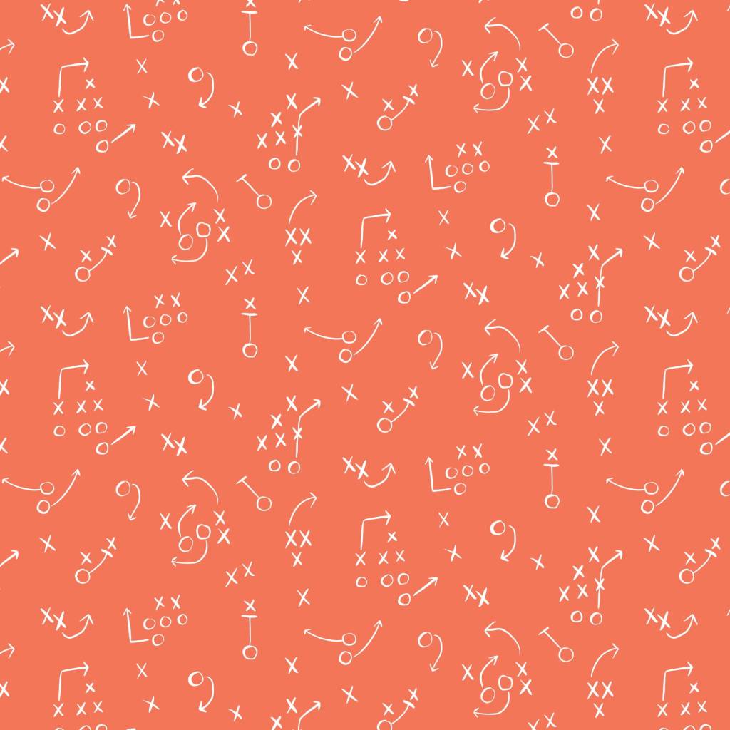Touchdowns & Tailwags X's and O's - Orange