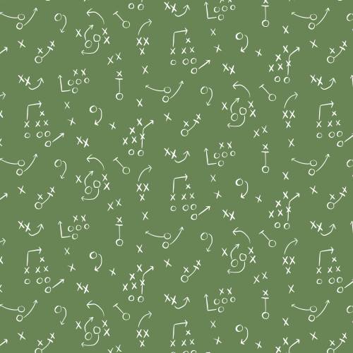 Touchdowns & Tailwags X's and O's - Green