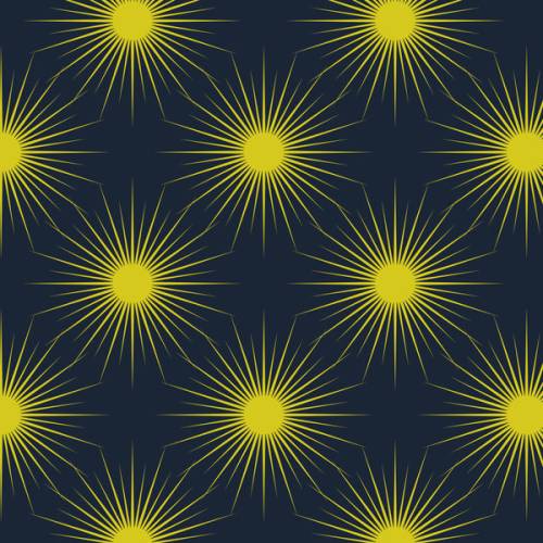 Winter Solstice Solstice Sun on Midnight Blue (with gold metallic)