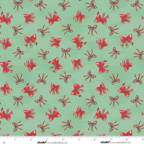 Christmas at Pooh Corner Bows - Light Green