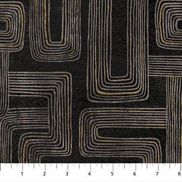 Gatsby Rectangles - Black/Taupe