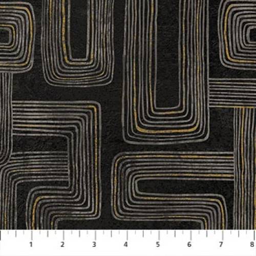 Gatsby Rectangles - Black/Taupe