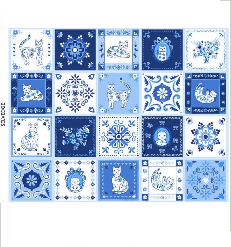 Chateau Meow Tails & Tiles - White/Blue