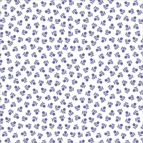 Chateau Meow Ditsy - White/Blue