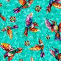 Flight of the Hummingbird Hummingbirds - Turquoise image 1