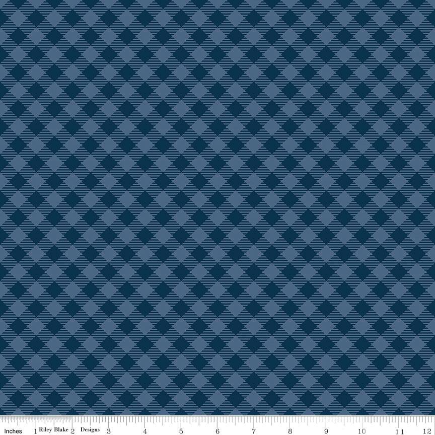 Denim & Daisy Gingham - Oxford Blue