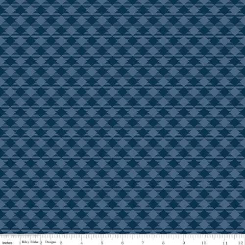 Denim & Daisy Gingham - Oxford Blue