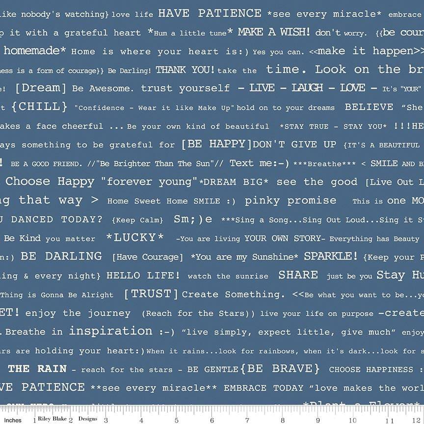 Denim & Daisy Happy Text - Denim