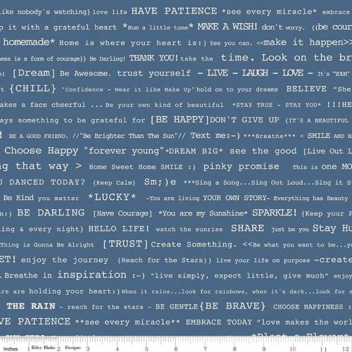Denim & Daisy Happy Text - Denim