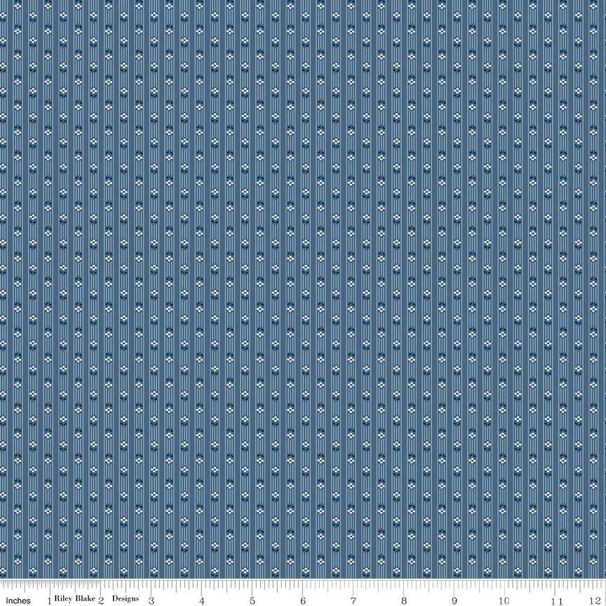 Denim & Daisy Stripes - Denim
