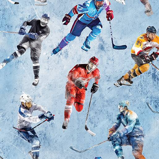 Ice Hockey Hockey Players Light Blue