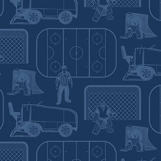 Ice Hockey On the Ice Dark Blue